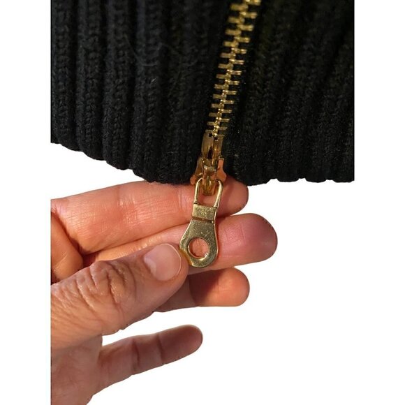 kate spade trina fur collar wool jacket 4 double zipper brown black $698 - Picture 8 of 13